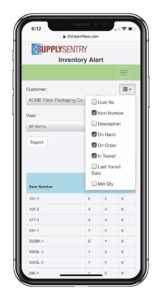 SupplySentry Mobile View - Reports